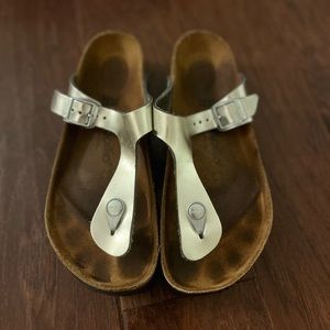birkenstock gizeh papillo silver